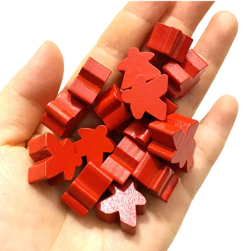 Accessori per il gioco delle pedine meeple in legno multicolore
