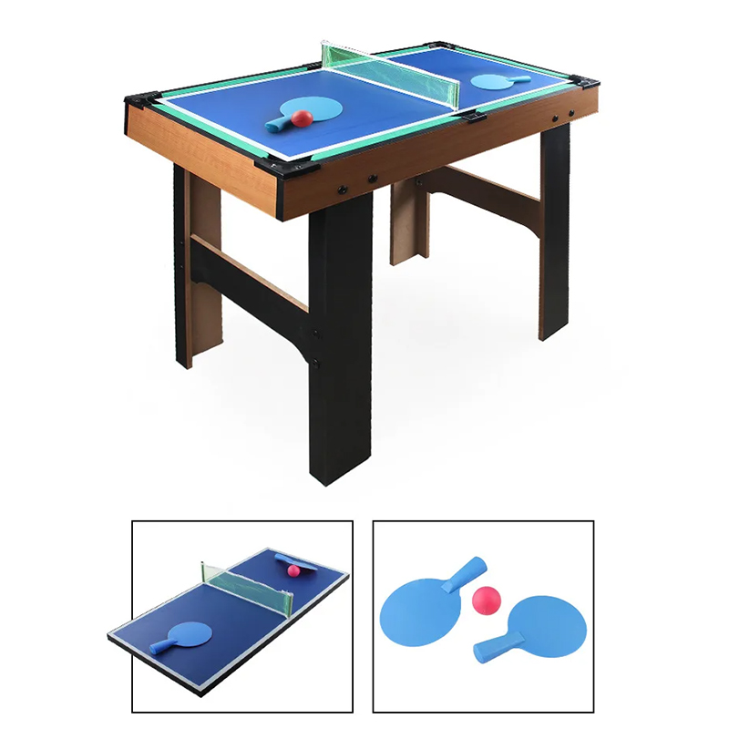 Tavolo multigioco 4 in 1 con biliardino, air hockey, ping pong e biliardo