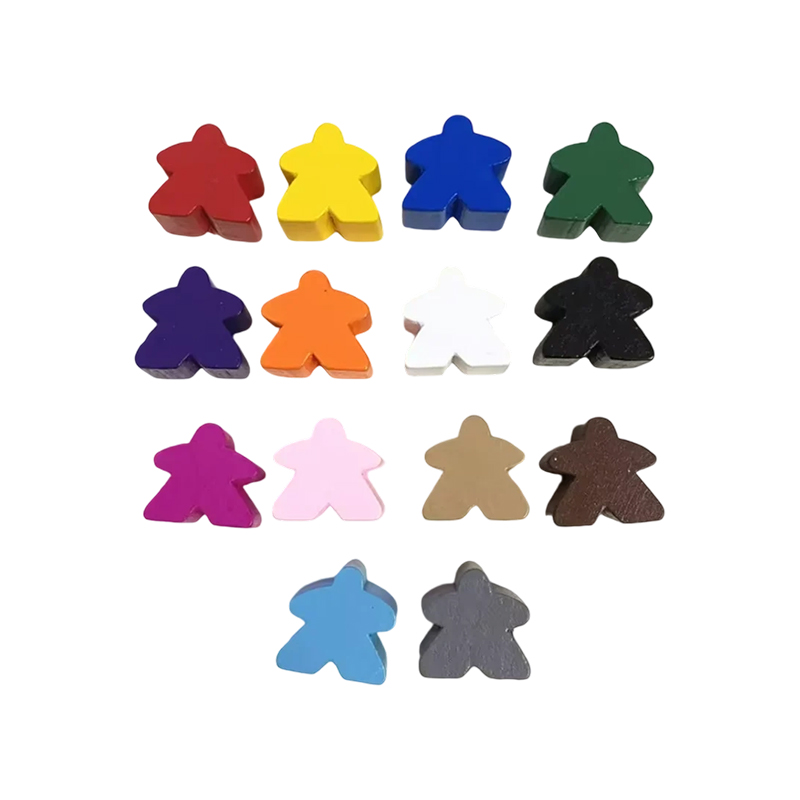 Accessori per il gioco delle pedine meeple in legno multicolore