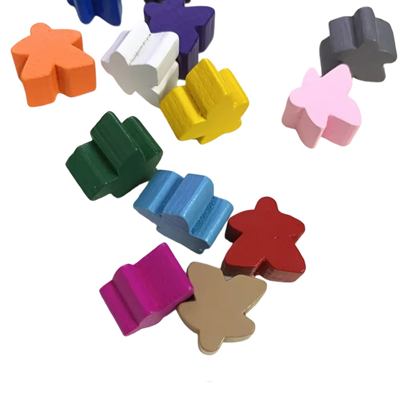 Accessori per il gioco delle pedine meeple in legno multicolore