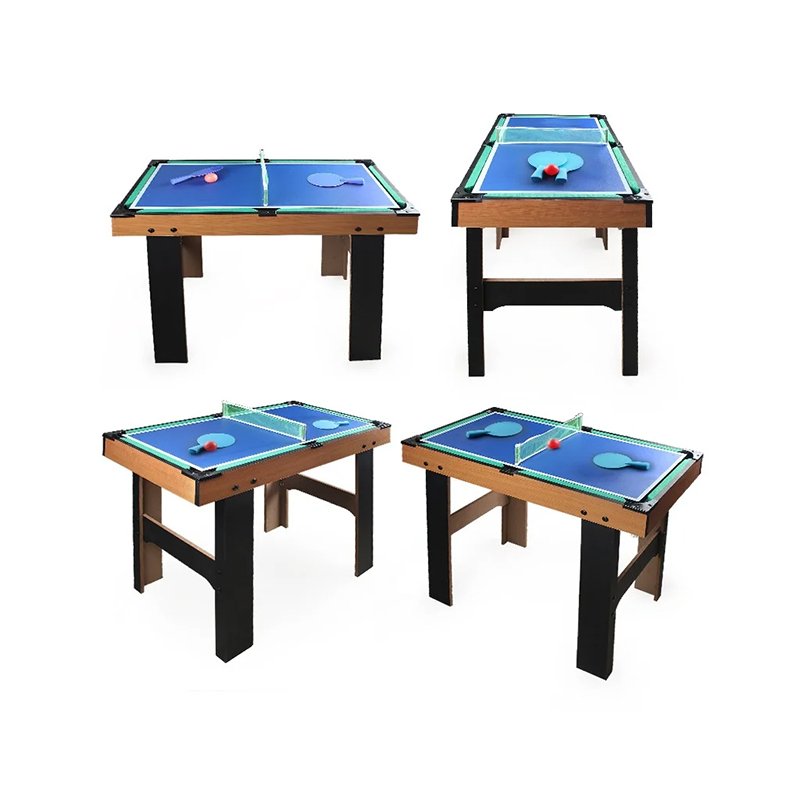 Tavolo multigioco 4 in 1 con biliardino, air hockey, ping pong e biliardo