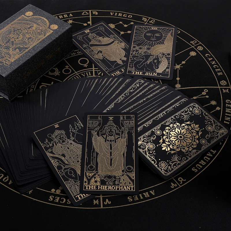 Carte dei Tarocchi classici in PVC nero