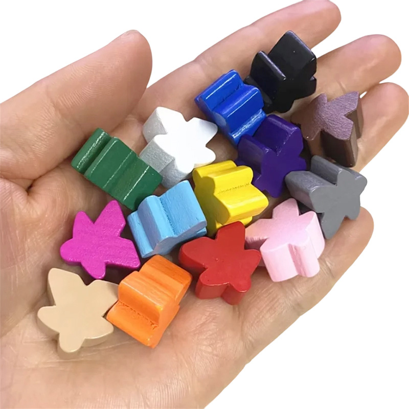 Accessori per il gioco delle pedine meeple in legno multicolore