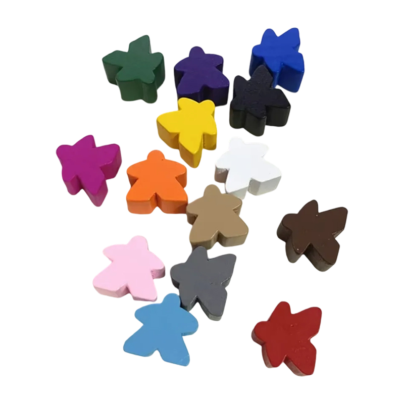 Accessori per il gioco delle pedine meeple in legno multicolore