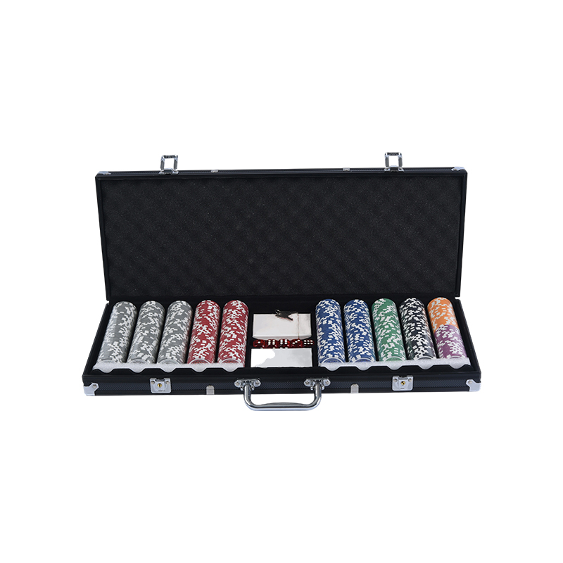 Set stile casinò da 500 fiches con custodia