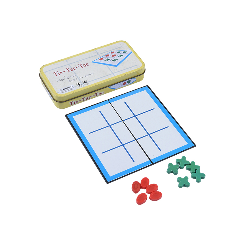 Set classico portatile da tris con custodia in metallo