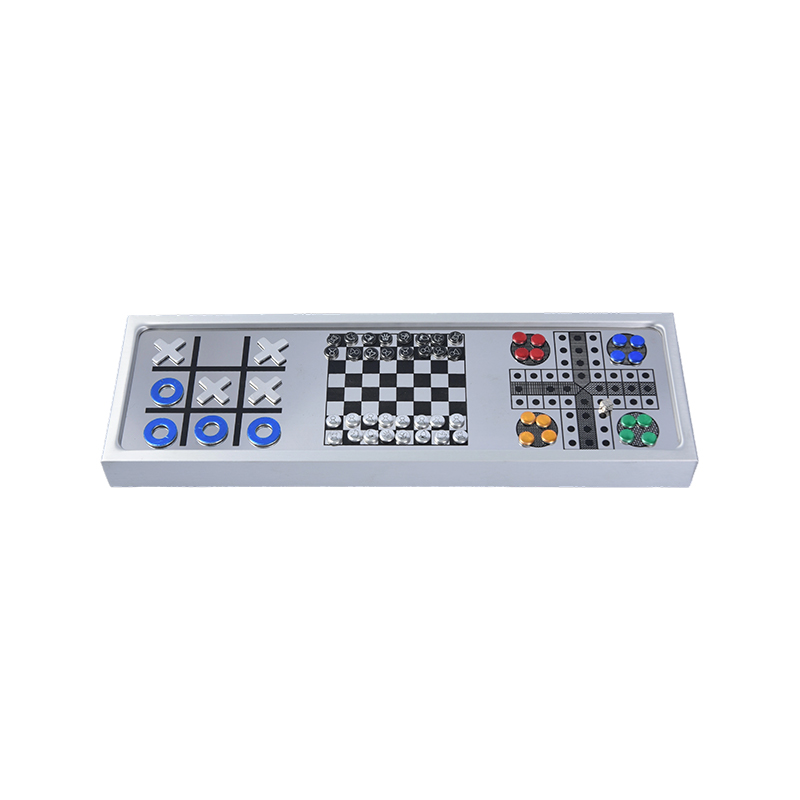 Set da gioco di SCACCHI magnetico 3 in 1 in lega di alluminio