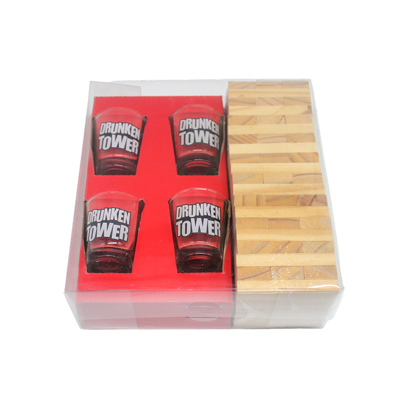 Set Jenga da bere in legno con bicchierini