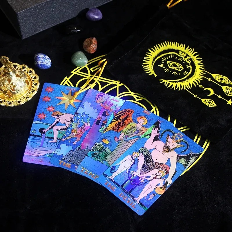Edizione da collezione a tema zodiacale: set di tarocchi e cristalli del tesoro di Mystic