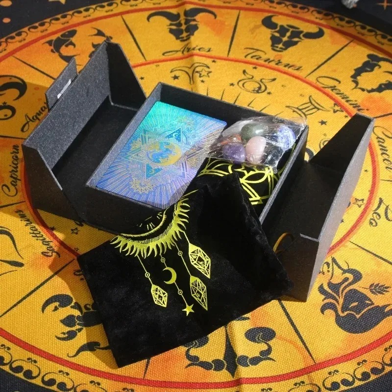 Edizione da collezione a tema zodiacale: set di tarocchi e cristalli del tesoro di Mystic