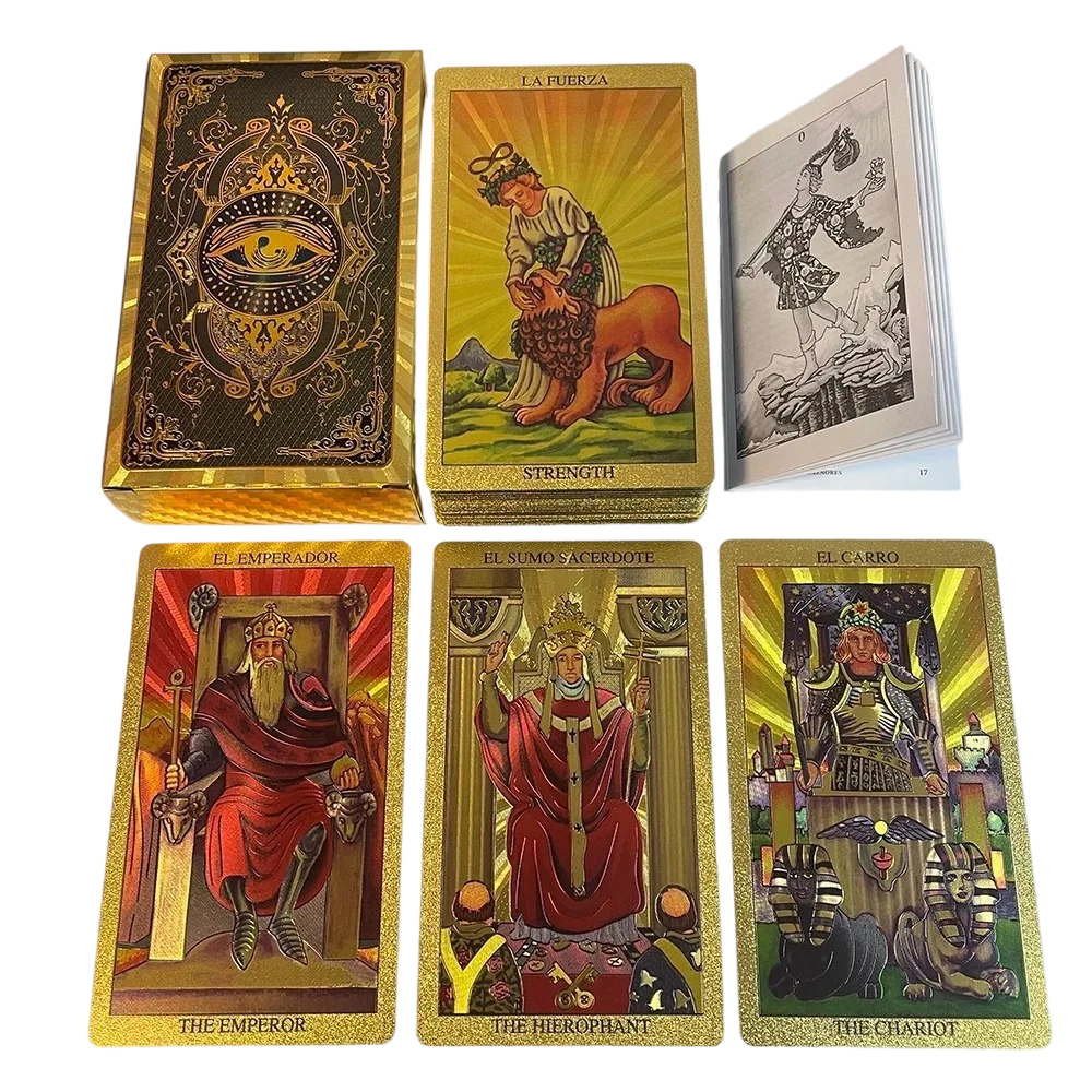 Set di carte dei Tarocchi Premium in lamina d'oro