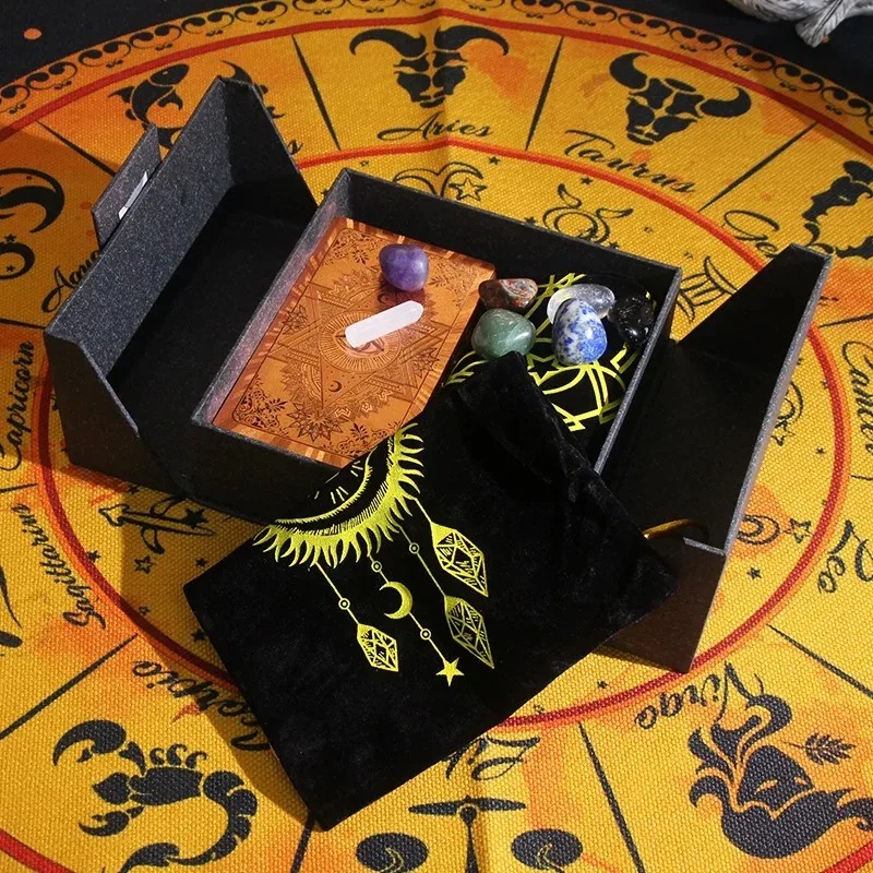Edizione da collezione a tema zodiacale: set di tarocchi e cristalli del tesoro di Mystic