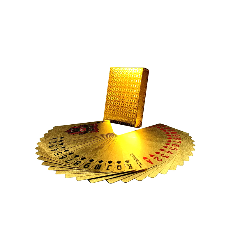 Carte da gioco placcate in oro