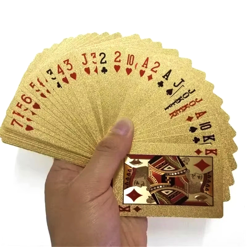 Carte da gioco placcate in oro