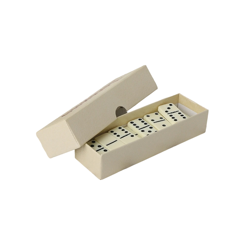 Tradizionale set da domino doppio-sei con finitura avorio