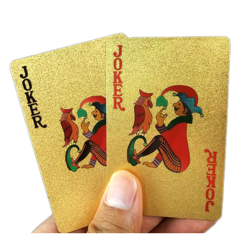 Carte da gioco placcate in oro