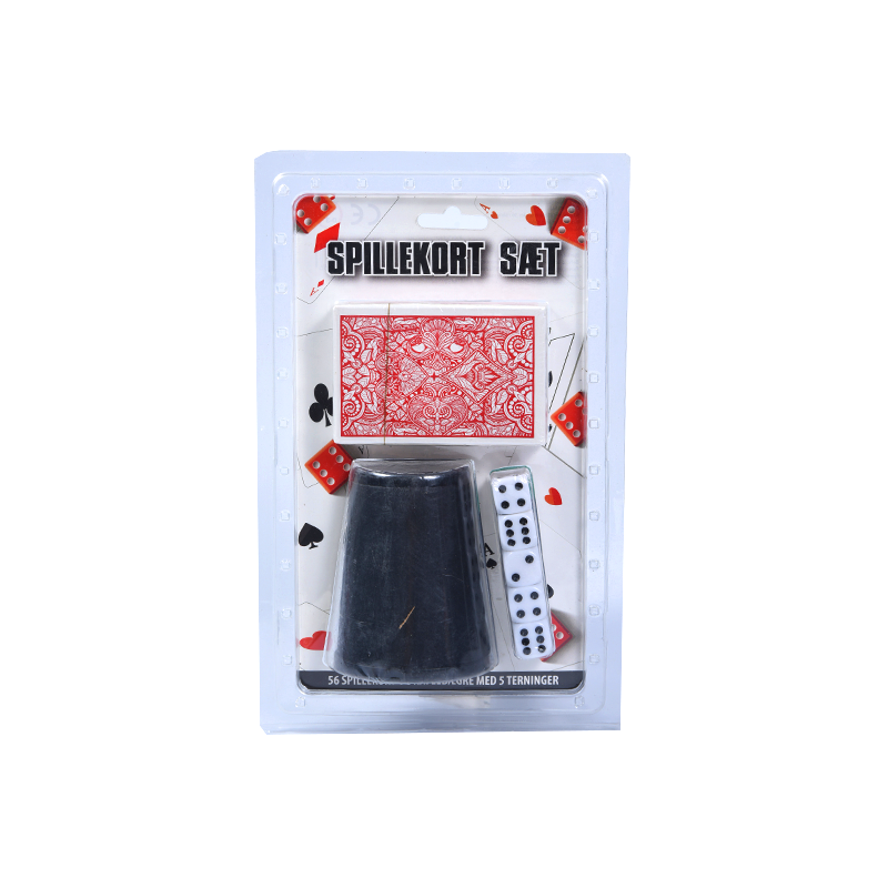 Set Spillekort - Set di carte da gioco, dadi e bicchieri da dadi