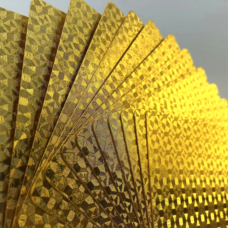 Carte da gioco placcate in oro