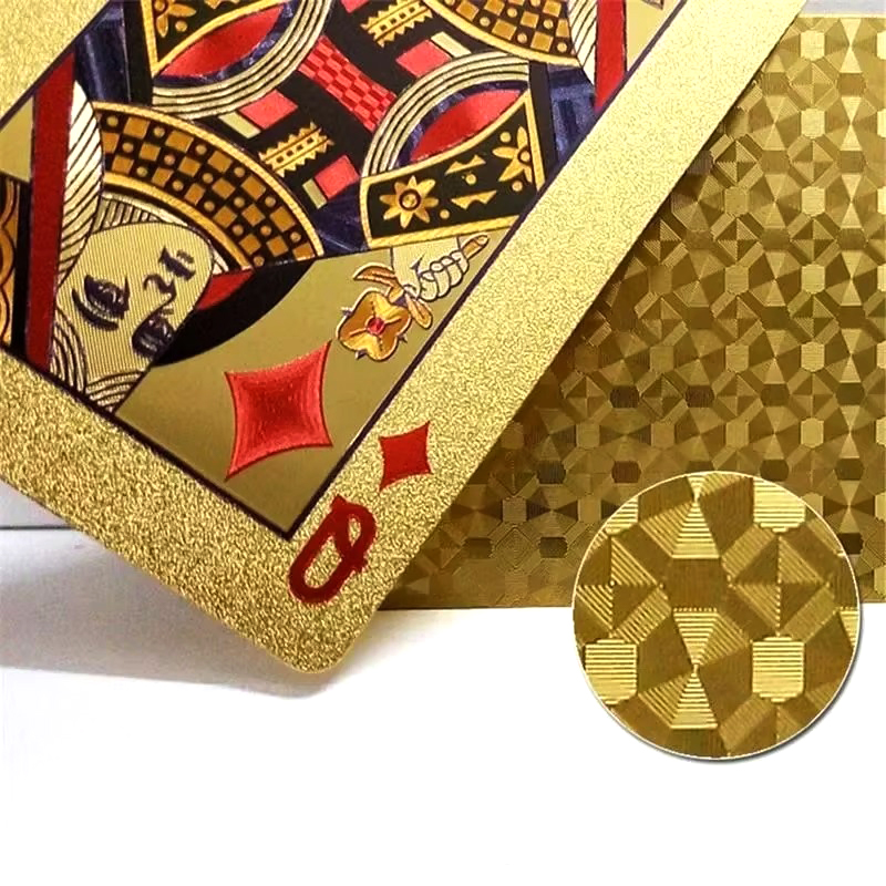 Carte da gioco placcate in oro