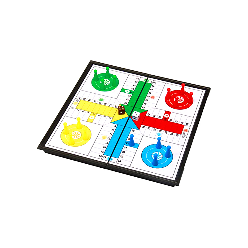 Gioco da tavolo magnetico portatile con dadi e pezzi Set da gioco Ludo classico