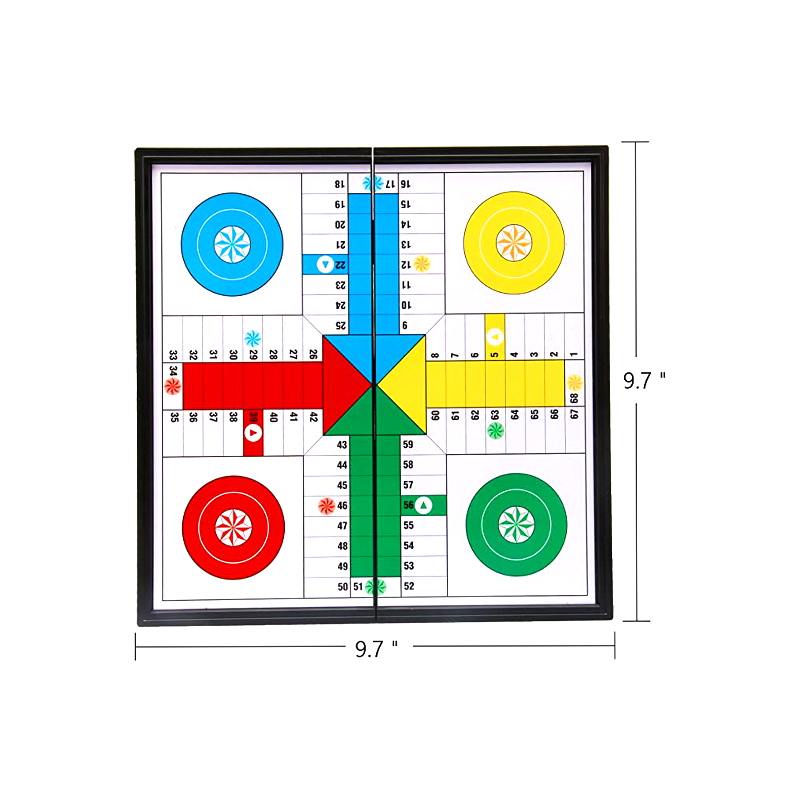 Gioco da tavolo magnetico portatile con dadi e pezzi Set da gioco Ludo classico