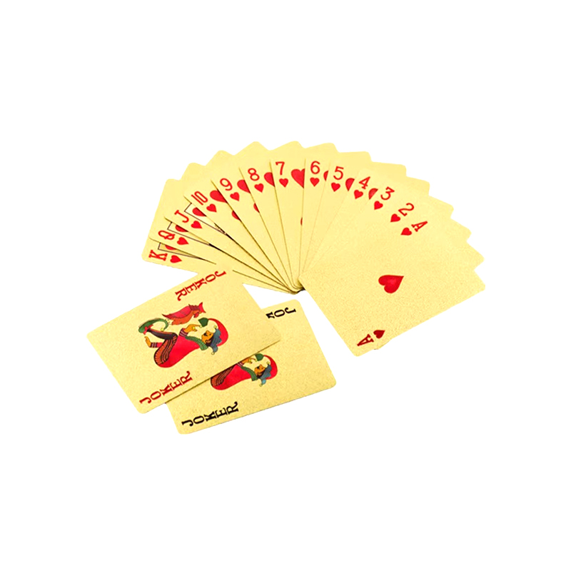 Carte da gioco placcate in oro