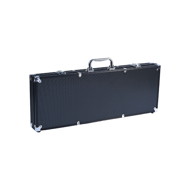 Custodia per set di fiches da poker in alluminio nero strutturato con accessori