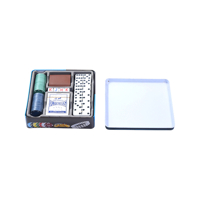 Set da gioco da casinò 5 in 1 in latta di metallo