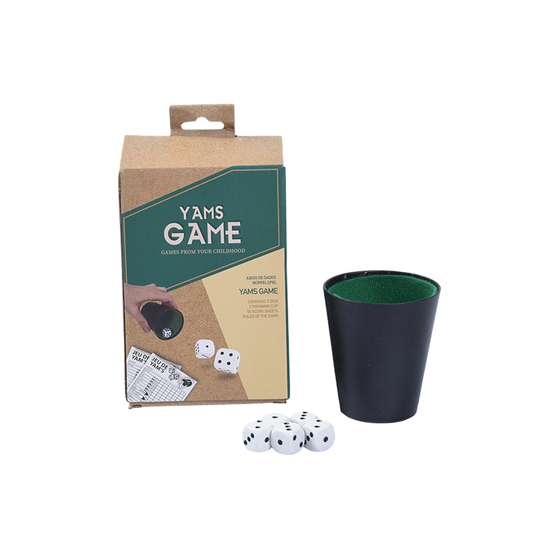 Edizione portatile Throw Cup - Kit da gioco di dadi YAMS vintage