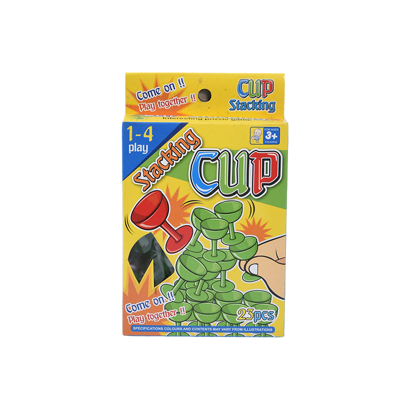 Giocattolo per lo sviluppo dei bambini - Bicchieri impilabili in plastica da 23 pezzi con design a cartoni animati