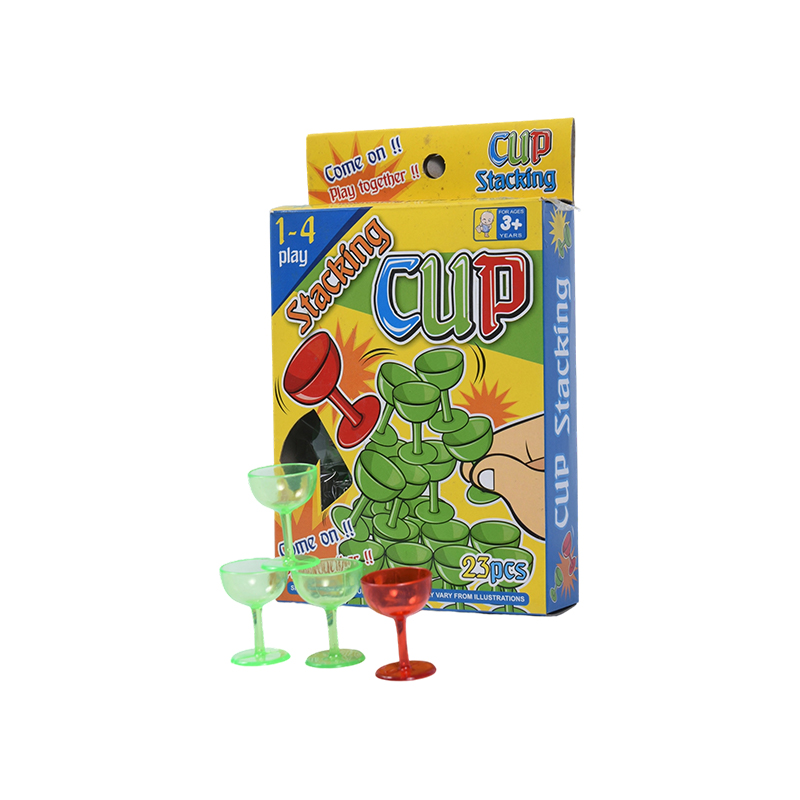 Giocattolo per lo sviluppo dei bambini - Bicchieri impilabili in plastica da 23 pezzi con design a cartoni animati