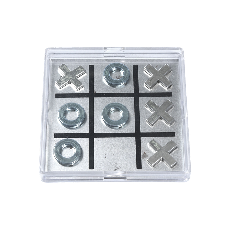 Set tris metallico magnetico in custodia acrilica trasparente