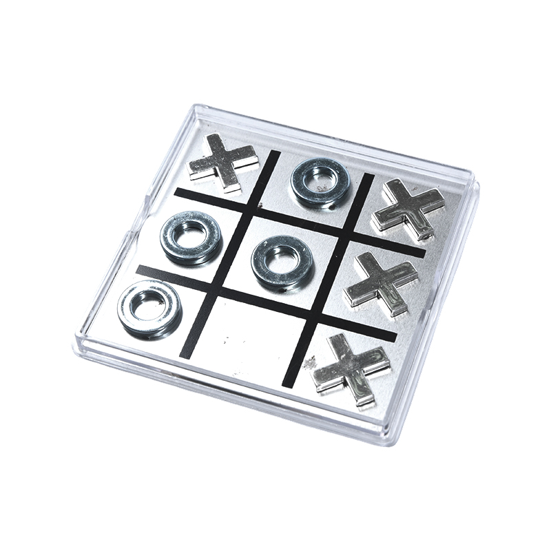 Set tris metallico magnetico in custodia acrilica trasparente