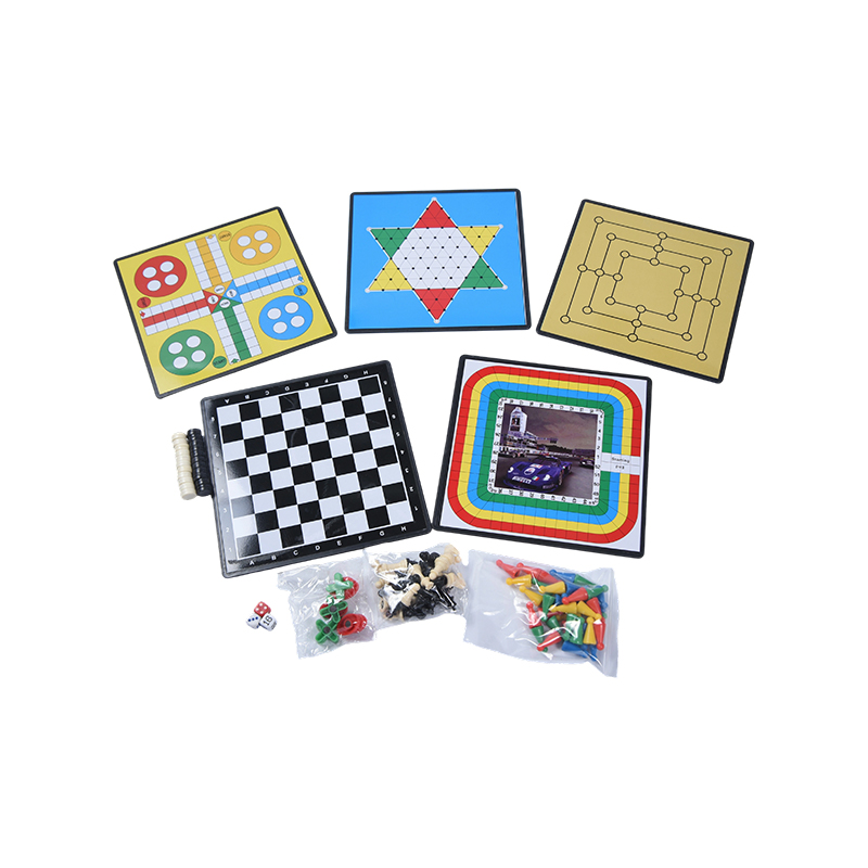 Set da gioco da tavolo magnetico 7 in 1 con custodia in latta di metallo