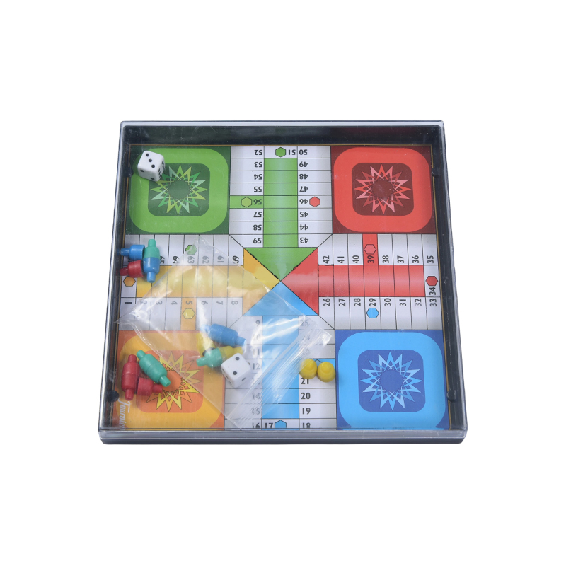Edizione con custodia in plastica portatile Gioco classico di scacchi volanti (Ludo).