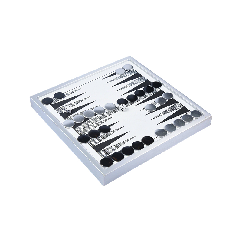 Set da backgammon premium in alluminio - Edizione da tavolo moderna