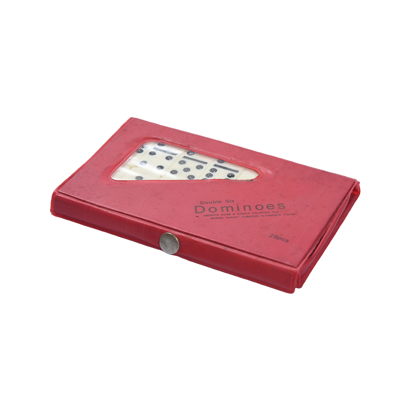 Classico gioco di tessere in movimento - Set domino compatto in plastica con custodia portatile