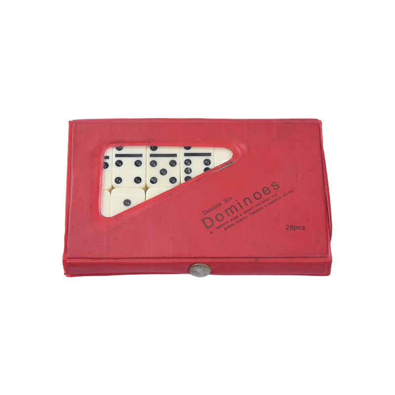 Classico gioco di tessere in movimento - Set domino compatto in plastica con custodia portatile