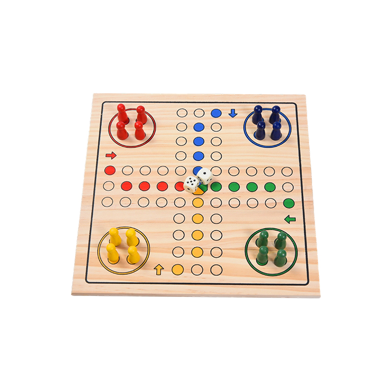 Family Entertainment Edition Classico gioco da tavolo in legno LUDO