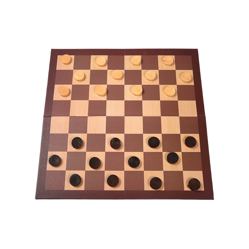 Gioco da tavolo di dama in legno: classico gioco di strategia con due opzioni di imballaggio