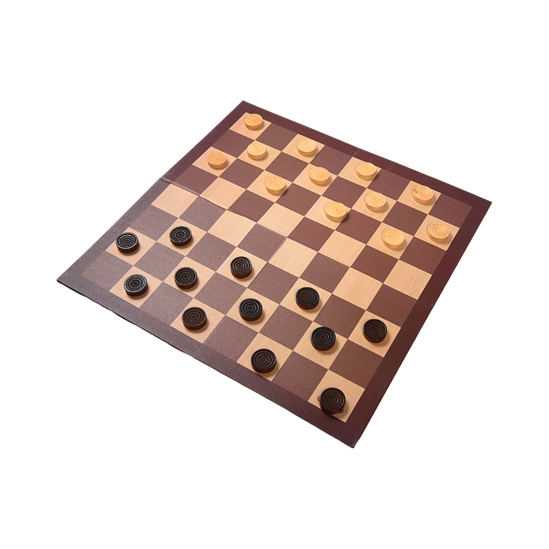 Gioco da tavolo di dama in legno: classico gioco di strategia con due opzioni di imballaggio