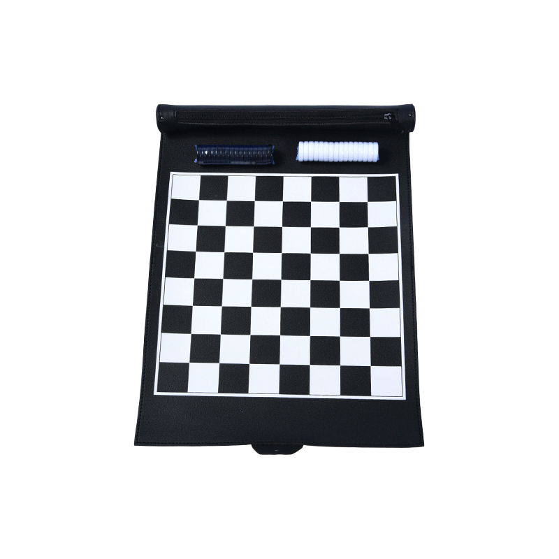 Set da gioco portatile per dama in PU con custodia