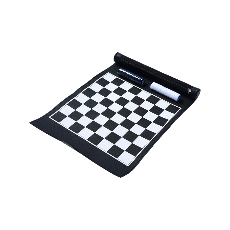 Set da gioco portatile per dama in PU con custodia