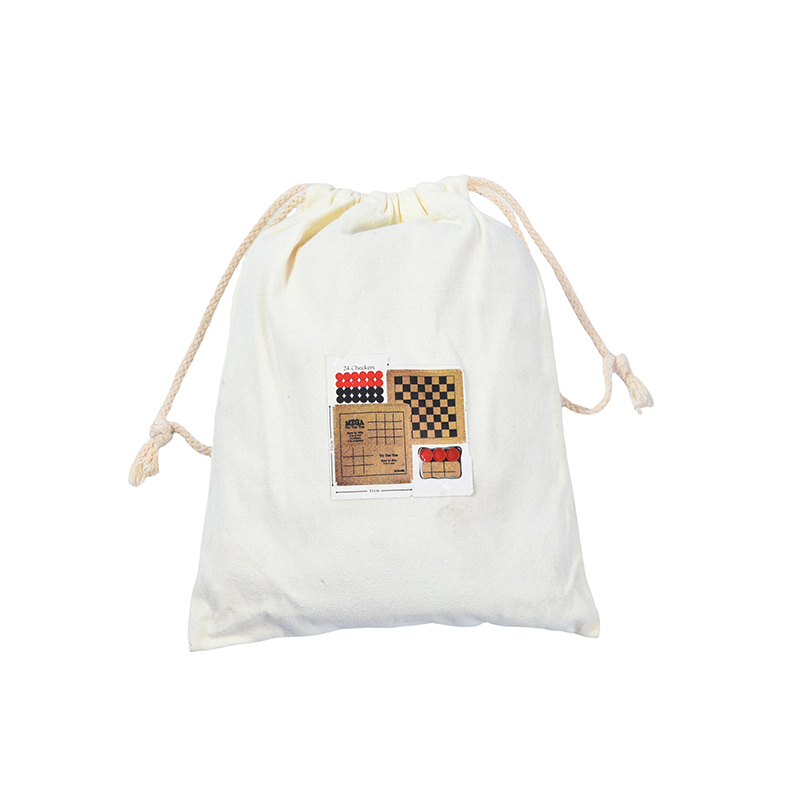 Set portatile e conveniente Gioco di dama classico con borsa con coulisse