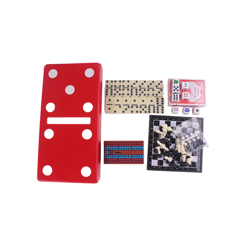 Edizione a pois rossi - Set combinato classico domino e cribbage