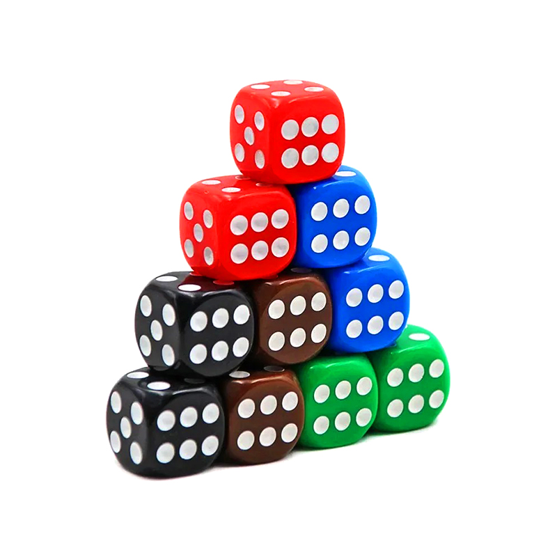 Set di dadi colorati assortiti da 100 pezzi in 10 colori vivaci