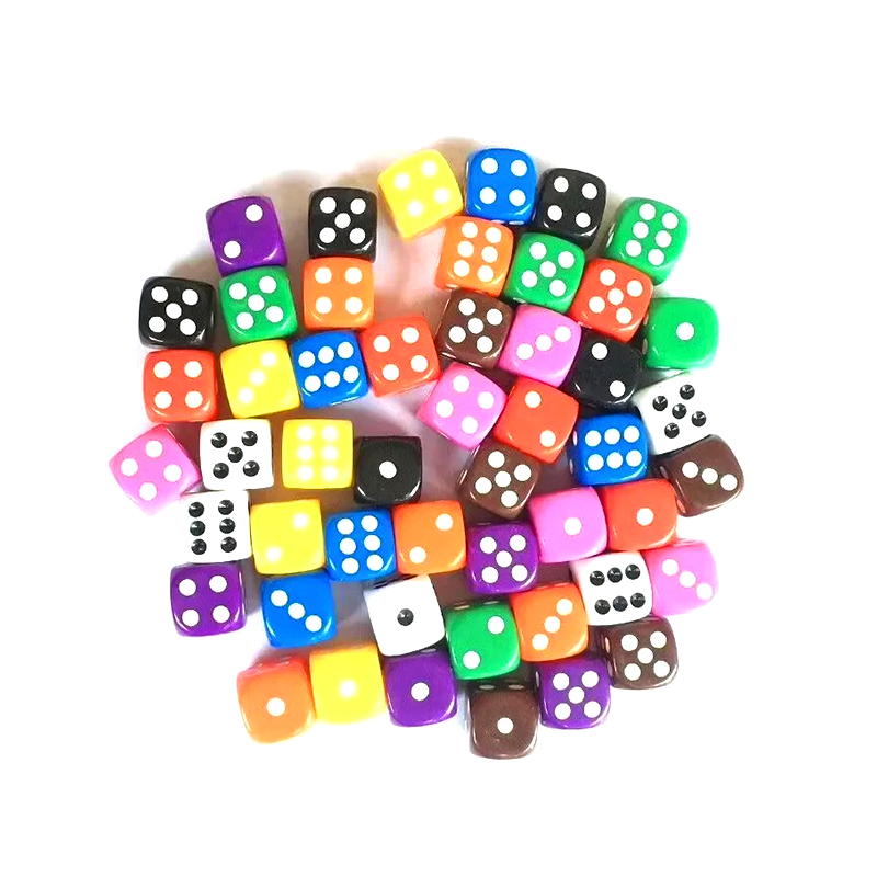 Set di dadi colorati assortiti da 100 pezzi in 10 colori vivaci