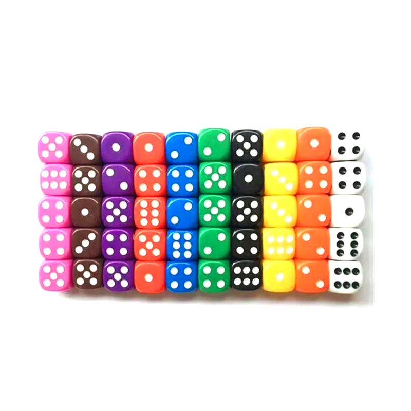 Set di dadi colorati assortiti da 100 pezzi in 10 colori vivaci