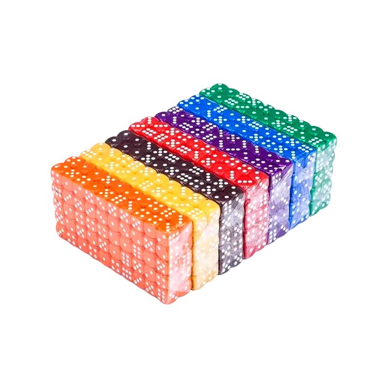 Set di dadi colorati assortiti da 100 pezzi in 10 colori vivaci