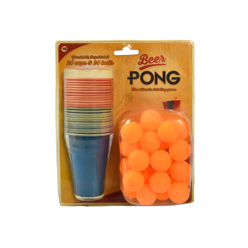 24 tazze e 24 palline per il set da gioco Beer Pong più divertente per le feste